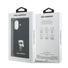 Karl Lagerfeld Liquid Silicone Metal Ikonik Case for iPhone 17 Black Foto 6