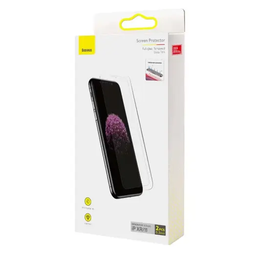 Baseus 0.3mm Full-glass Tempered Glass Film(2pcs pack) for iPhone XR|11 6.1inch Foto 5