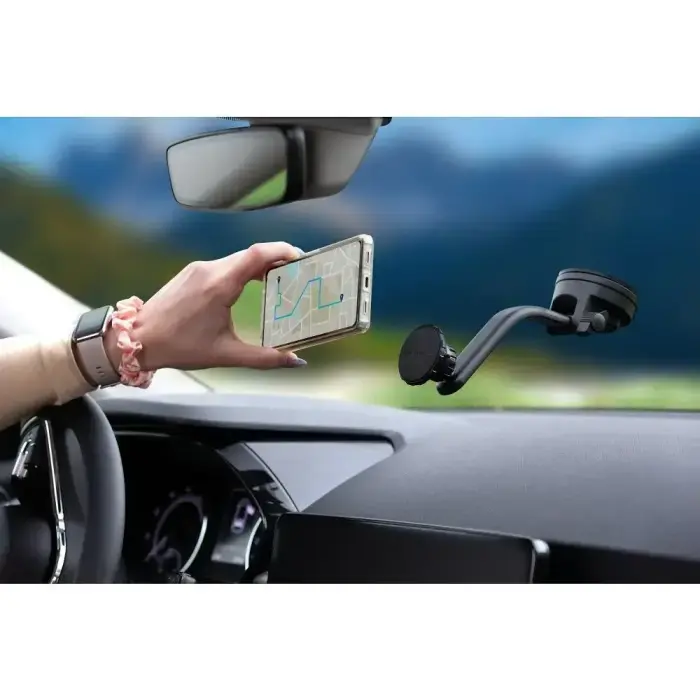 Magnetic car phone holder Forcell F-Grip MagFlex windshield / dashboard / air vent black Photo