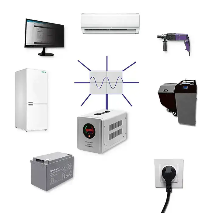 Qoltec Uninterruptible power supply Pure Sine Wave UPS | 800VA | 560W | Grey Foto 6