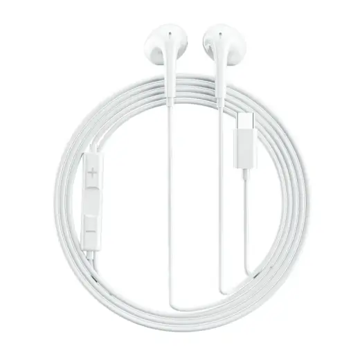 QCY LH1 In-Ear Wired Headphones with Remote and Microphone 1.15m - White Foto 2