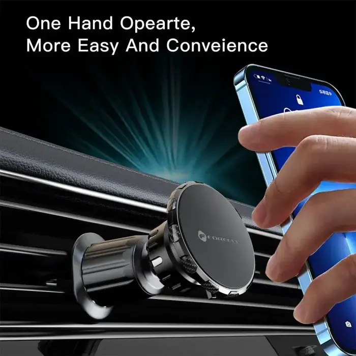 Magnetic car phone holder Forcell F-Grip MagLuxe windshield / dashboard / air vent black Photo