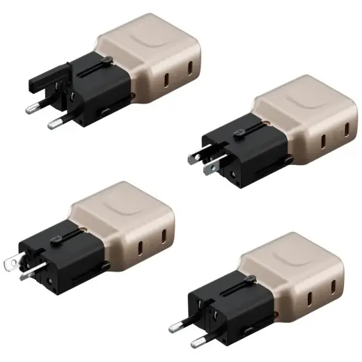 Wall charger Energea TravelGo Adapter 45 2xUSB-C 45W gold-black Photo