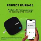 DYMO LetraTag 200B Bluetooth Label Maker | Compact Label Printer | Connects Through Bluetooth Wireless Technology to iOS and Android | Includes 1 White Paper Label Tape | Black — Фото 5