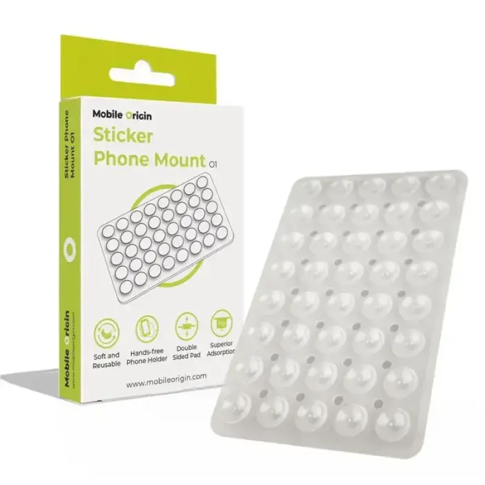 Mobile Origin Sticker Phone Mount O1, clear white
