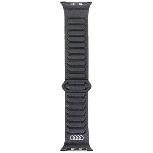 Audi Logo Genuine Leather Magnetic Ring Strap for Apple Watch 40 | 41 | 42 mm - Black Фото num