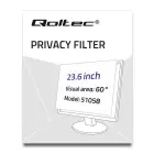 Qoltec Privacy filter 23.6" | 16:9 | Eye protection | Panoramic Photo