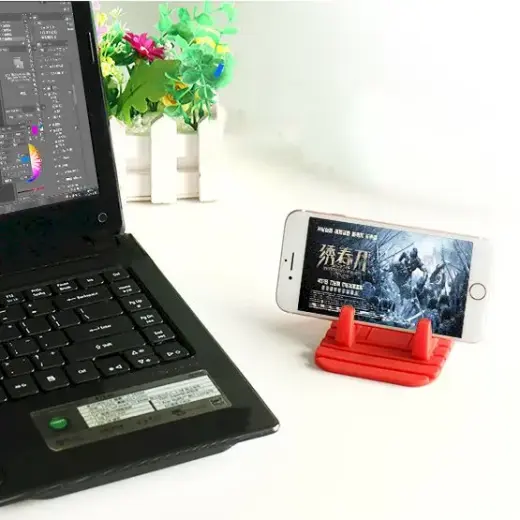 Silicone Car Phone Holder Dashboard Desktop Stand black Foto 3