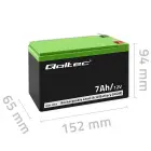 Qoltec AGM battery | 12V | 7Ah | Maintenance-free | Efficient| LongLife | for UPS, security Foto 7