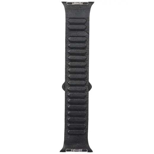 Audi Logo Genuine Leather Magnetic Ring Strap for Apple Watch 40 | 41 | 42 mm - Black Фото num