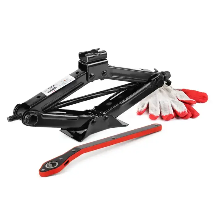 Scissor Jack with hand crank 1,5T and free gloves 1500 kg AMIO-02478