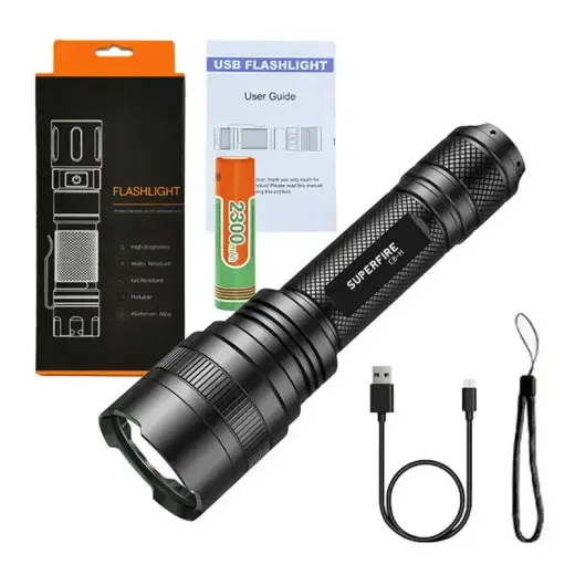 Superfire C8-H flashlight 1200 lm, USB, 250m, 5 modes Foto 2