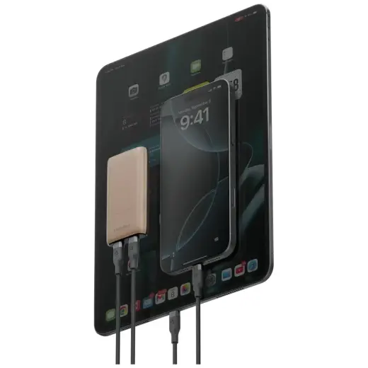 Wall charger Energea TravelWorld Edge 65W 2xUSB-C PD|PPS|QC3.0 (US|UK|EU) gold Foto 3
