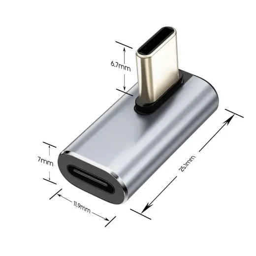 Tech-Protect Ultraboost AA03 USB-C Angled Adapter - Gray Photo