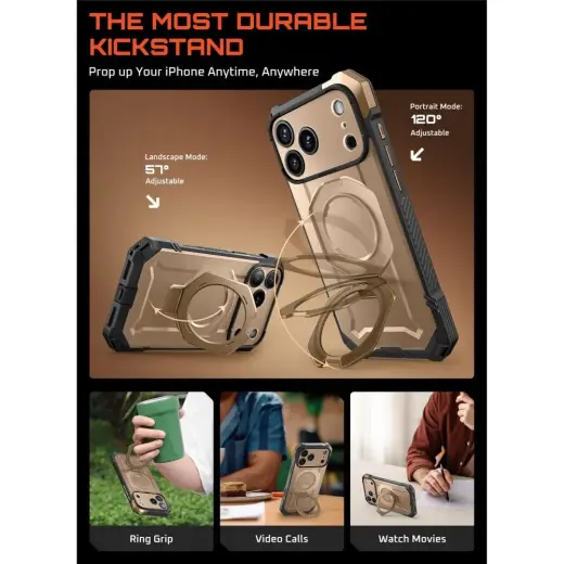 SUPCASE UB GRIP MAG MAGSAFE IPHONE 17 PRO DESERT GOLD Photo