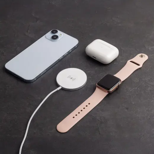 Forever MAWC-400 magnetic wireless charger 15W white 3in1 Photo