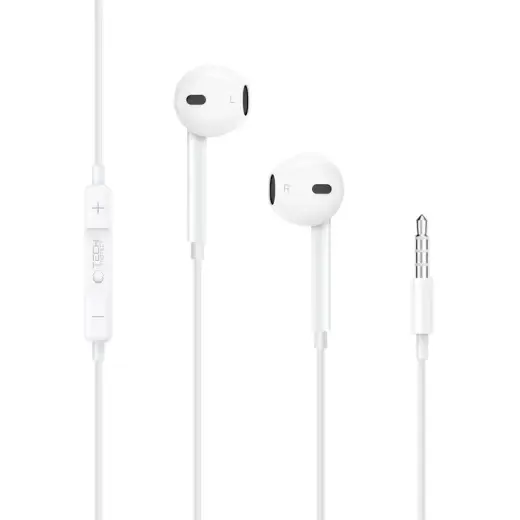 TECH-PROTECT ULTRABOOST MINI JACK EARPHONE CORE WHITE Foto 3