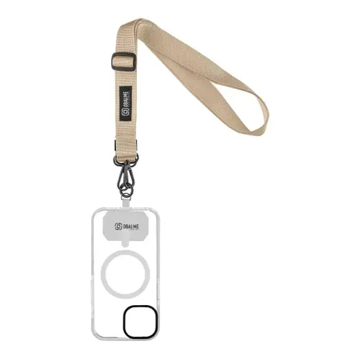 OBAL:ME NeckTag Ribbon Rope for Mobile Phone Ivory