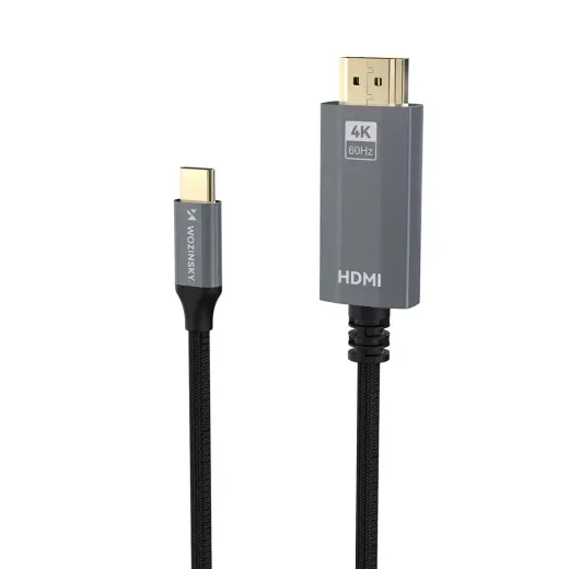 Wozinsky WCCH-01 USB-C - HDMI 4K 60Hz Cable 1.8m - Black Foto 5
