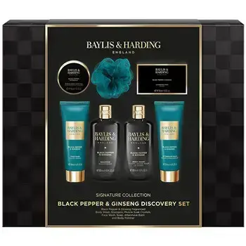 Baylis & Harding Men Gift Collection ( Black Pepper & Ginseng ) - Dárková sada péče o tělo ( 7 ks )