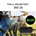 Qoltec Fast Charger for e-bike, electric scooter 36V | 42V | 2A | 5.5*2.1 | water resistant + power cable — Фото 2