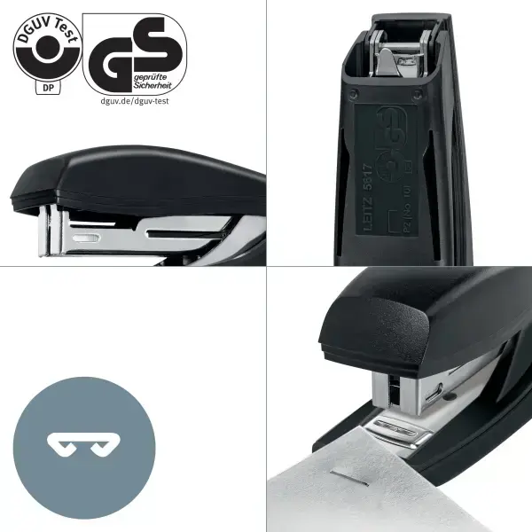 Mini skavotājs Leitz Recycle,sašuj līdz 10 lapām, melnā krāsā Foto 4