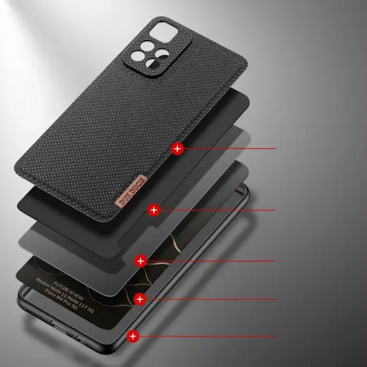Dux Ducis Fino case cover covered with nylon material Poco M4 Pro 5G black Photo