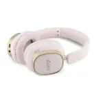 Guess Rectangle Metal Script Logo ENC Wireless Headphone Pink — Foto 4