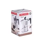 Pedrini Coffee Maker polished Aluminum 3 Cups silver black (9083-3) (90833) Foto 1