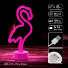 Neon LED on stand FLAMINGO pink USB-C FSC-11 Forever Light Foto 4