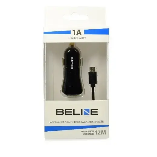 Car charger USB + microUSB 1A black Foto 2
