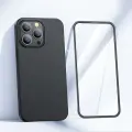 Joyroom 360 Full Case front and back cover for iPhone 13 Pro + tempered glass screen protector black (JR-BP935 black) Photo