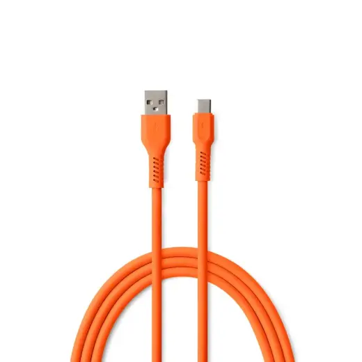 COLORUM CK60-AC-10 data transfer and charging cable | USB-A to USB-C | 15W | 1.8m | orange Photo