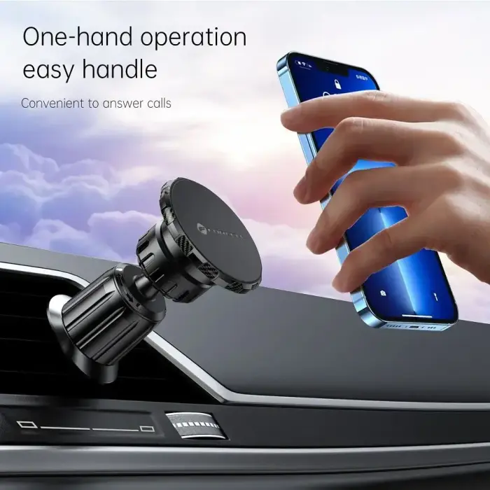 Magnetic car phone holder Forcell F-Grip MagFlex windshield / dashboard / air vent black Photo