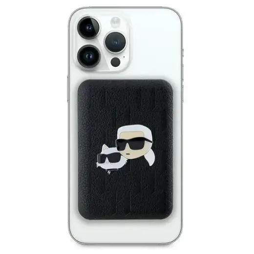 Karl Lagerfeld KLPB5FPGKSKCHK Karl&Choupette Head Pin внешний аккумулятор (powerbank) | 5000 mAh | 16W | MagSafe | черный Фото num