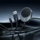 Wireless car receiver Hoco AUX Bluetooth with cable Jack 3,5 mm E150 metal gray Foto 7