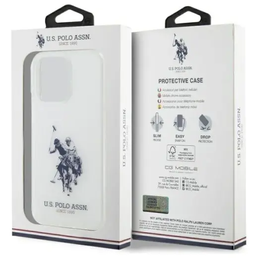 US Polo USHCP15XTPUHRBH iPhone 15 Pro     Max 6,7" biały|white Shiny Big Logo Фото num