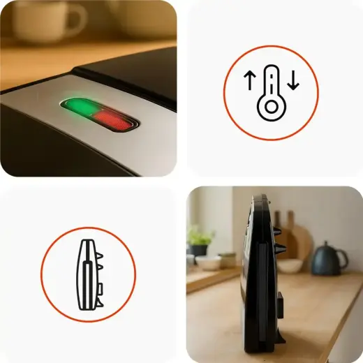 Huslog 4-slice sandwich maker 1800W Foto 9