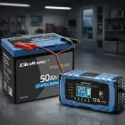 Qoltec Intelligent microprocessor charger 12V 12A | Rectifier with repair function | AGM GEL LiFePO4 | 9-stage charging  Photo