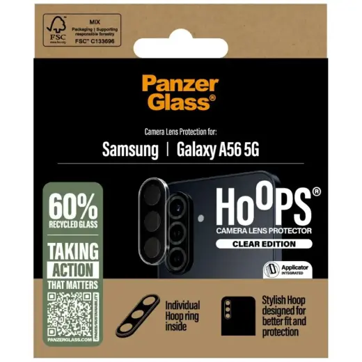 Szkło hartowane na obiektyw PanzerGlass   Hoops Lens Protector do Samsung Galaxy A56 5G przezroczysty Foto 4