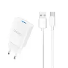 Dudao A3EU tālruņa lādētājs 5V | 3A | QC3.0 + kabelis USB-C balts Foto 1