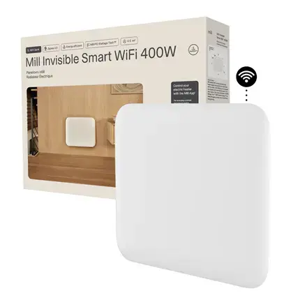 Mill Invisible Smart WiFi Heater  PA400WIFI4  Panel Heater  400 W  Suitable for rooms up to 4-6 m  White  IPX4