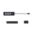 Hub Orico PW4U-U3 USB-A | 4x USB-A 3.0 - black Фото num