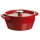 Чугунная кастрюля 2,2 л Pyrex круглая Ø20 см красная Фото num