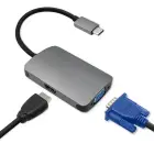 Qoltec Hub Adapter USB-C 3.1 2in1 | HDMI 4K | VGA Фото num