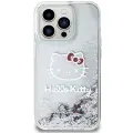 Hello Kitty Liquid Glitter Charms Kitty Head case for iPhone 15 Pro - silver — Фото 3