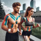Kinesiology tape, 5 cm x 5 m beige — Фото 6