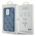 Guess GUHMP15XG4GFRB iPhone 15 Pro Max  6.7" niebieski|blue hardcase 4G Collection Leather Metal Logo MagSafe Photo