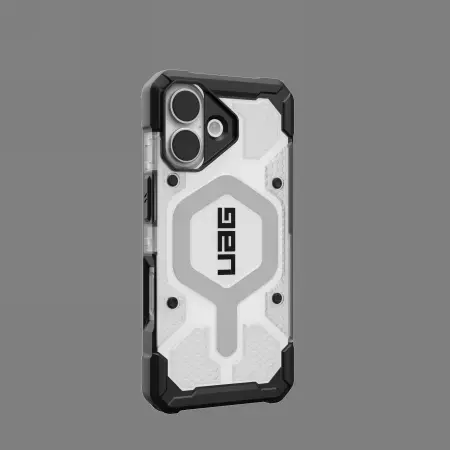 UAG Pathfinder Clear MagSafe Case for iPhone 17 - White and Gray Photo