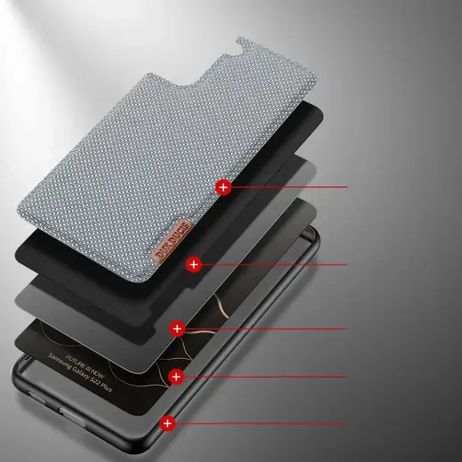 Dux Ducis Fino case is made of nylon material for Samsung Galaxy S22 + (S22 Plus) blue Photo
